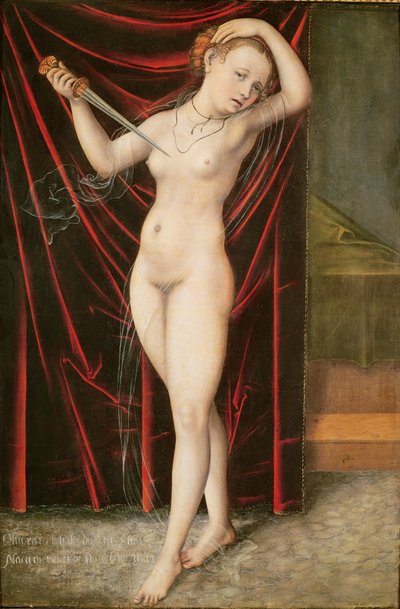 La muerte de Lucrecia, c.1524 de Lucas Cranach the Elder